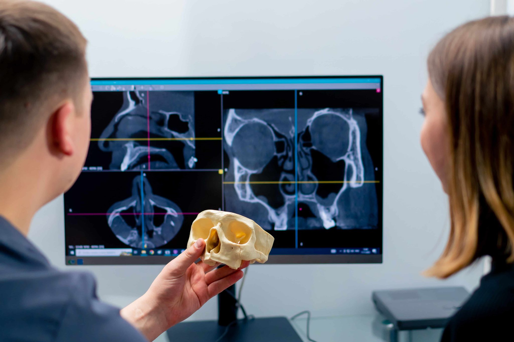 The Radiologist Doctor Looks At The Screen On Whic 2024 11 26 21 47 47 Utc